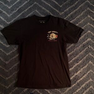 Riot Society Black Tee with Skull Graphic